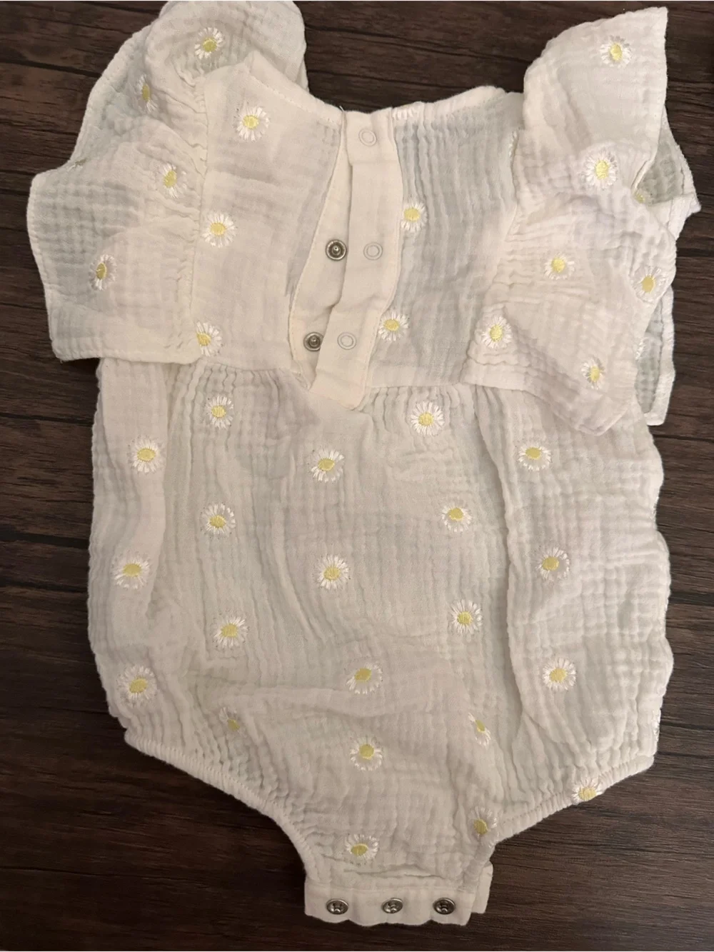 Cat & Jack Cream Daisy Romper and Striped Two-Piece Set